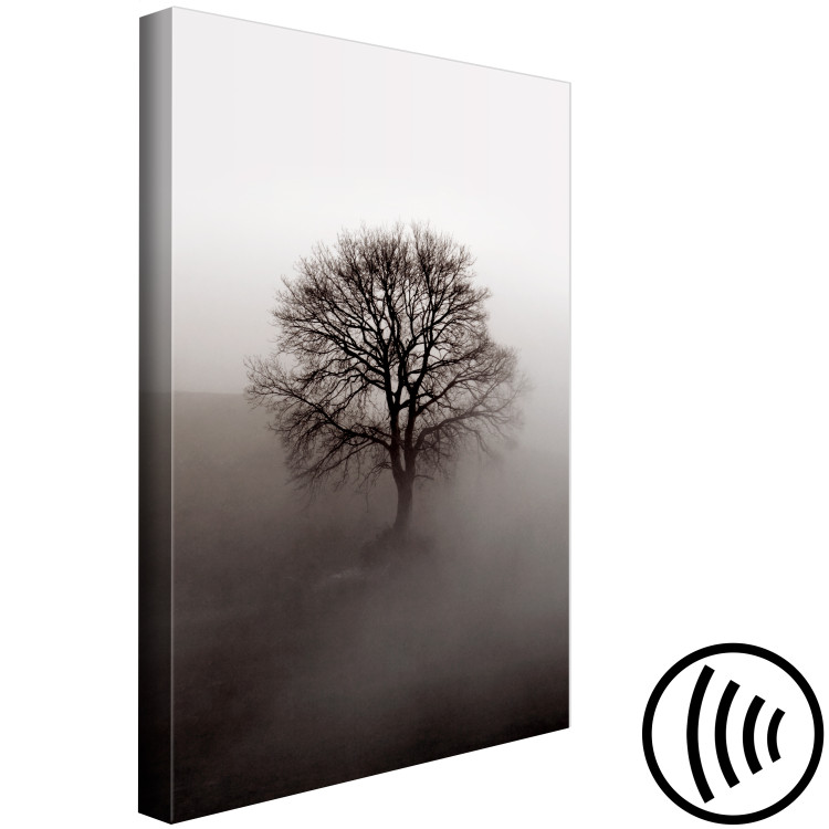 Canvas Print Dormant Power in the Tree (1-piece) Vertical - dark tree in the mist 130241 additionalImage 6