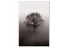 Canvas Print Dormant Power in the Tree (1-piece) Vertical - dark tree in the mist 130241
