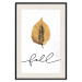 Poster Unusual Leaf - autumn yellow leaf on a contrasting white background 131841 additionalThumb 27