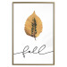 Poster Unusual Leaf - autumn yellow leaf on a contrasting white background 131841 additionalThumb 17