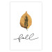 Poster Unusual Leaf - autumn yellow leaf on a contrasting white background 131841 additionalThumb 21