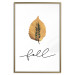 Poster Unusual Leaf - autumn yellow leaf on a contrasting white background 131841 additionalThumb 18