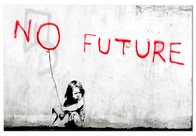 Canvas No Future (1-piece) Vertical - street art of a black girl 132441