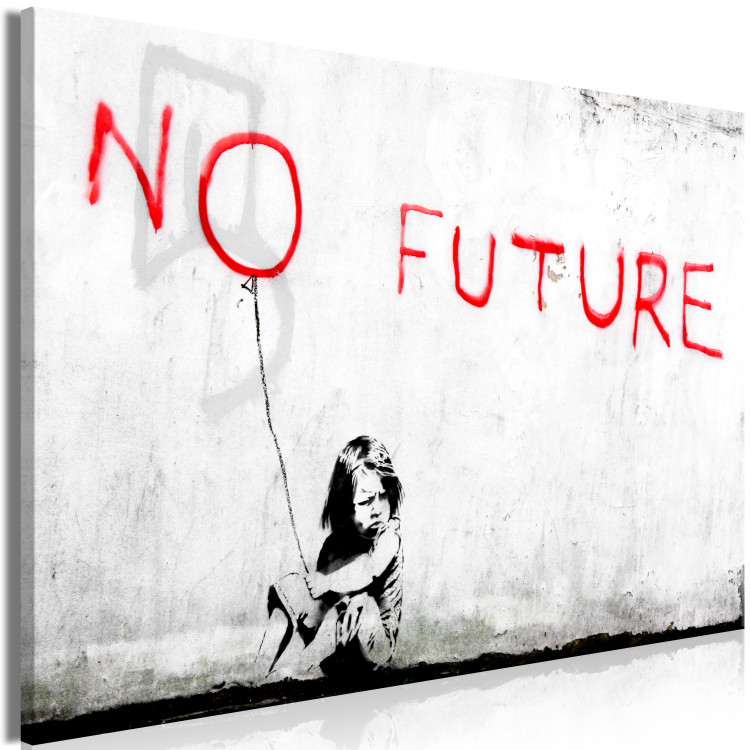 Canvas No Future (1-piece) Vertical - street art of a black girl 132441 additionalImage 2