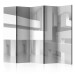 Room Divider Alabaster Maze II (5-piece) - geometric 3D abstraction 132941