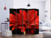 Room Divider Screen Red Gerbera II - flower with red petals on a black background 134041 additionalThumb 2