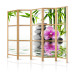 Folding Screen Orchid Serenity II (5-piece) - oriental composition with stones 134341 additionalThumb 5