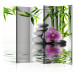Folding Screen Orchid Serenity II (5-piece) - oriental composition with stones 134341