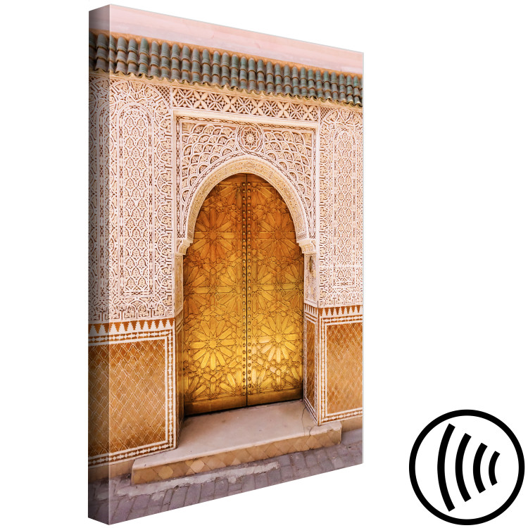 Canvas Art Print Arab Splendor (1-piece) Vertical - golden ornaments on the wall 134741 additionalImage 6