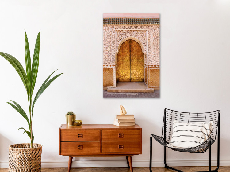 Canvas Art Print Arab Splendor (1-piece) Vertical - golden ornaments on the wall 134741 additionalImage 3