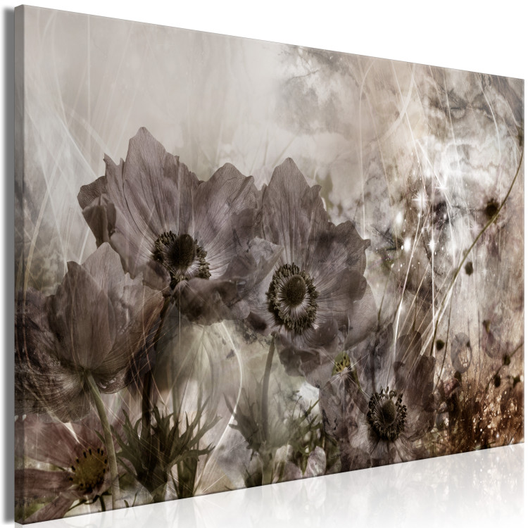 Large canvas print Anemones in Sepia [Large Format] 134941 additionalImage 2