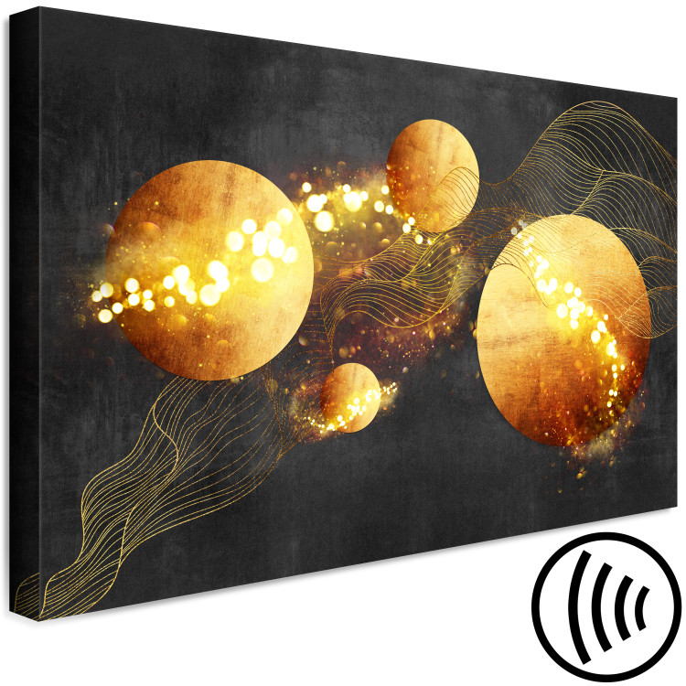 Canvas Art Print Cosmic Adventure (1-piece) Wide - abstract circles and waves 135941 additionalImage 6