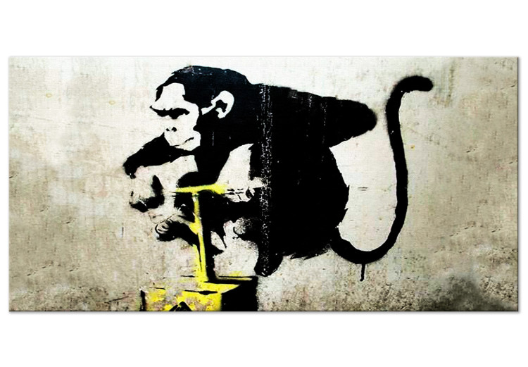 Large canvas print Monkey TNT Detonator by Banksy II [Large Format] 136441