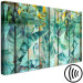 Canvas Moment with Greenery (1-piece) Wide - exotic birds on wood 137841 additionalThumb 6