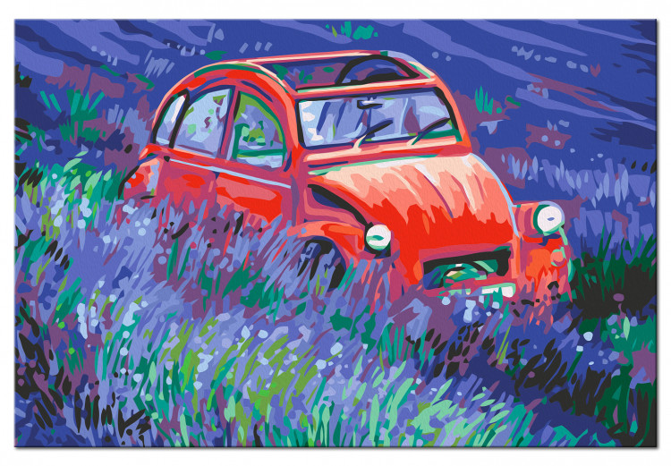 Paint by Number Kit Car in a Lavender Field 137941 additionalImage 3