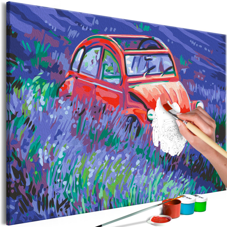 Paint by Number Kit Car in a Lavender Field 137941 additionalImage 4