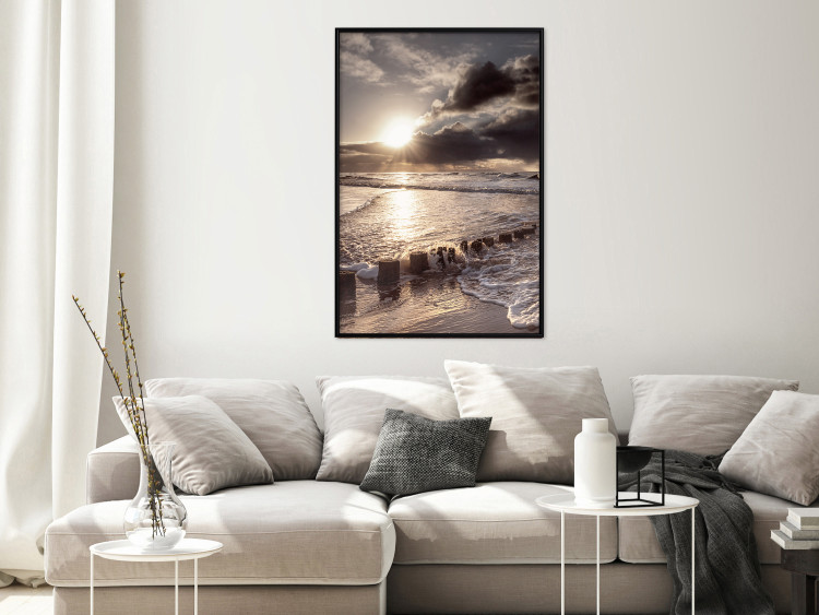 Poster Broken Passion - seascape against a setting sun 138041 additionalImage 14