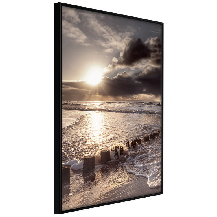 Poster Broken Passion - seascape against a setting sun 138041 additionalImage 3