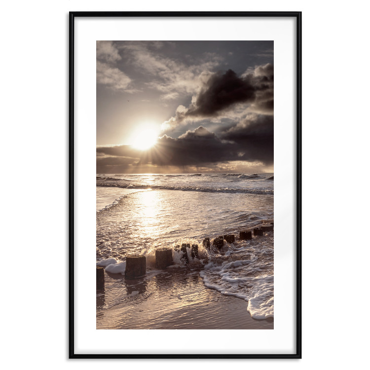 Poster Broken Passion - seascape against a setting sun 138041 additionalImage 20