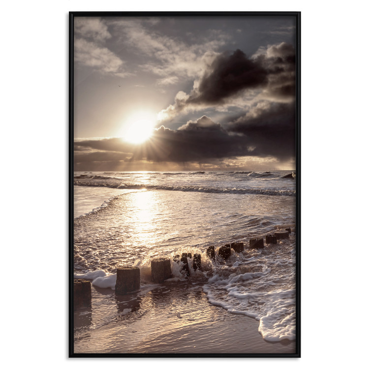 Poster Broken Passion - seascape against a setting sun 138041 additionalImage 11