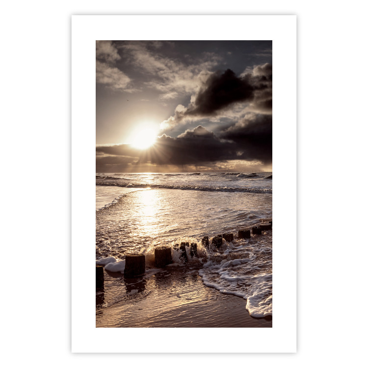 Poster Broken Passion - seascape against a setting sun 138041 additionalImage 10