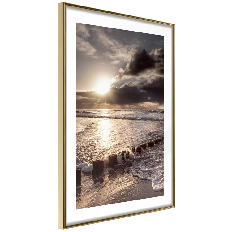 Poster Broken Passion - seascape against a setting sun 138041 additionalImage 2
