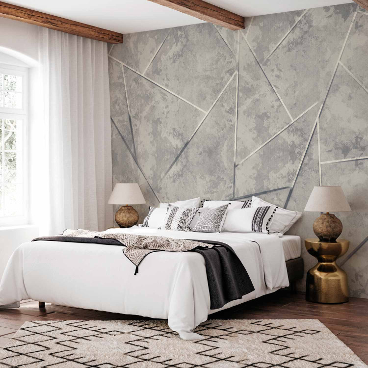 Wall Mural Geometry in a gray version - a composition with an abstract motif 138441 additionalImage 2