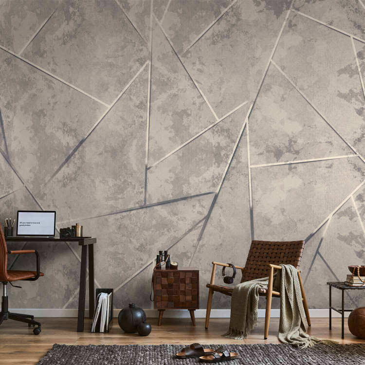 Wall Mural Geometry in a gray version - a composition with an abstract motif 138441 additionalImage 4