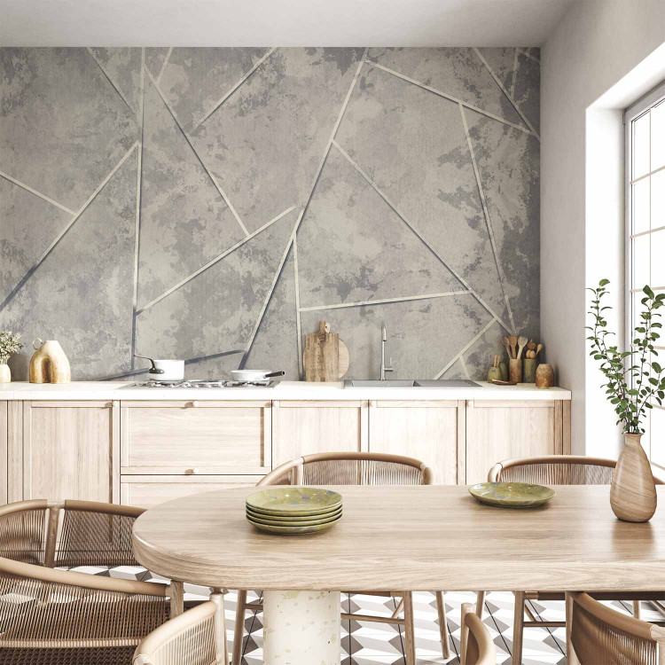 Wall Mural Geometry in a gray version - a composition with an abstract motif 138441 additionalImage 6