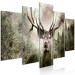 Canvas Print Spirit of the Forest (5-piece) Wide - woodland creature and coniferous trees in the background 143241 additionalThumb 2