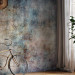 Wall Mural Blue flashes - concrete textured abstract with golden glow 143341 additionalThumb 7