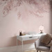Wall Mural Landscape - painted dried flowers and leaves on a background in shades of pink 143841 additionalThumb 4