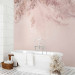 Wall Mural Landscape - painted dried flowers and leaves on a background in shades of pink 143841 additionalThumb 8