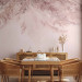 Wall Mural Landscape - painted dried flowers and leaves on a background in shades of pink 143841 additionalThumb 6