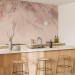 Wall Mural Landscape - painted dried flowers and leaves on a background in shades of pink 143841 additionalThumb 7