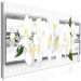 Canvas White Flowers (1-piece) - spring blossoms on an abstract background 144041 additionalThumb 2
