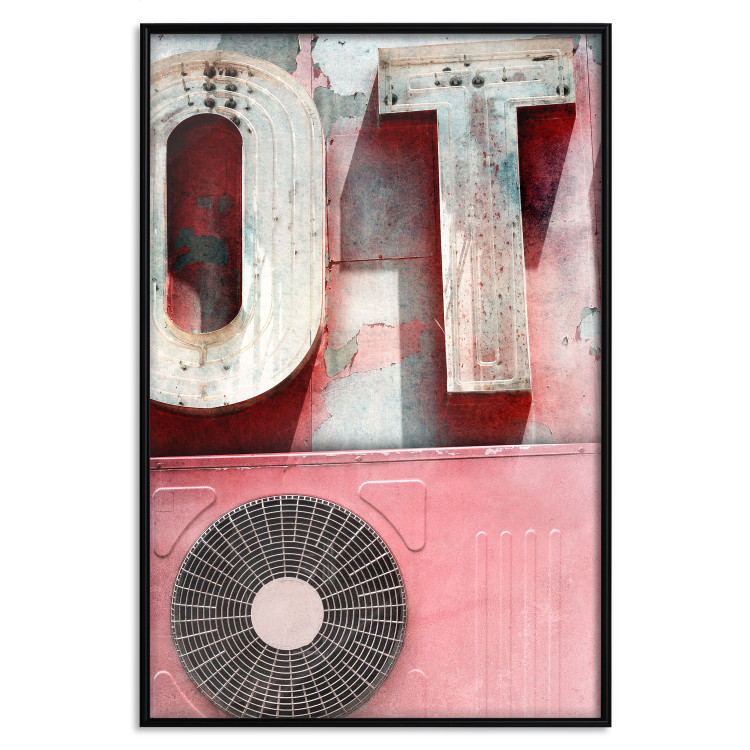 Poster Breeze of the City - A Photo of the Air Conditioner and Neon in Pink Colors 144341 additionalImage 24