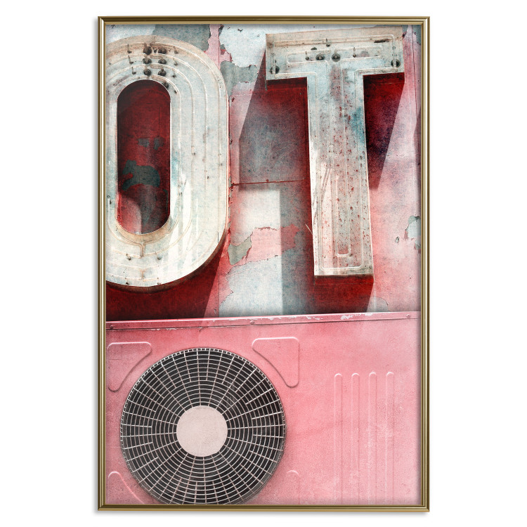 Poster Breeze of the City - A Photo of the Air Conditioner and Neon in Pink Colors 144341 additionalImage 16