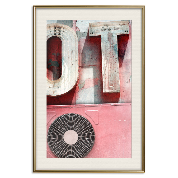 Poster Breeze of the City - A Photo of the Air Conditioner and Neon in Pink Colors 144341 additionalImage 23