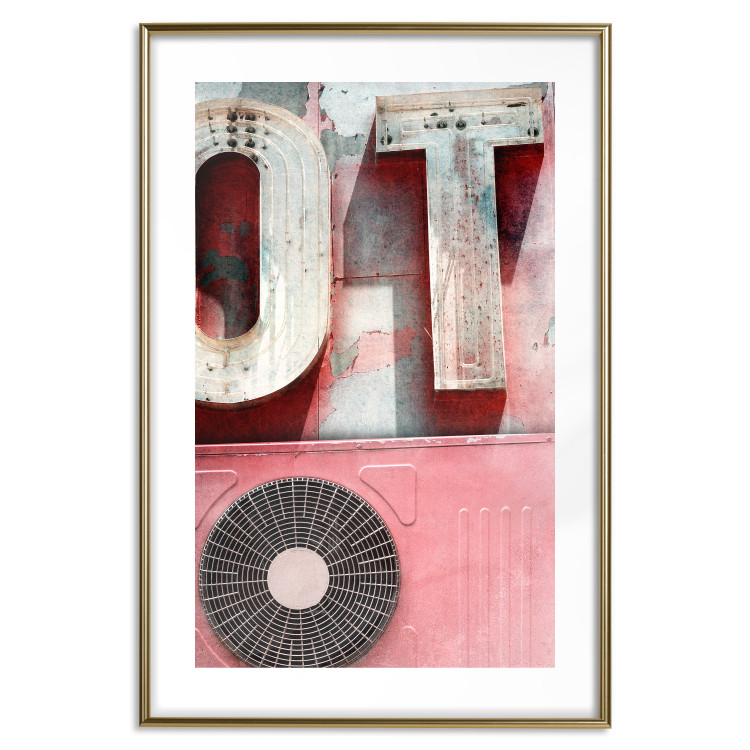 Poster Breeze of the City - A Photo of the Air Conditioner and Neon in Pink Colors 144341 additionalImage 18