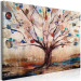 Canvas Abstract Nature (1-piece) - painted tree in warm colors 145141 additionalThumb 2