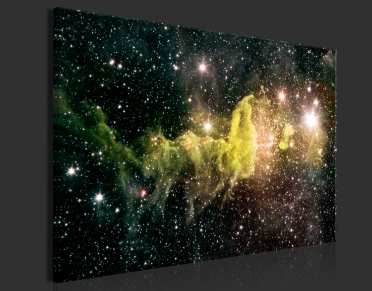 Acrylic print Green Nebula - Dazzling Stars in Outer Space 146441 additionalImage 4