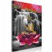 Paint by Number Kit Buddha with a Lotus - Meditating Figure in Front of a Waterfall and Pink Trees 146541 additionalThumb 5