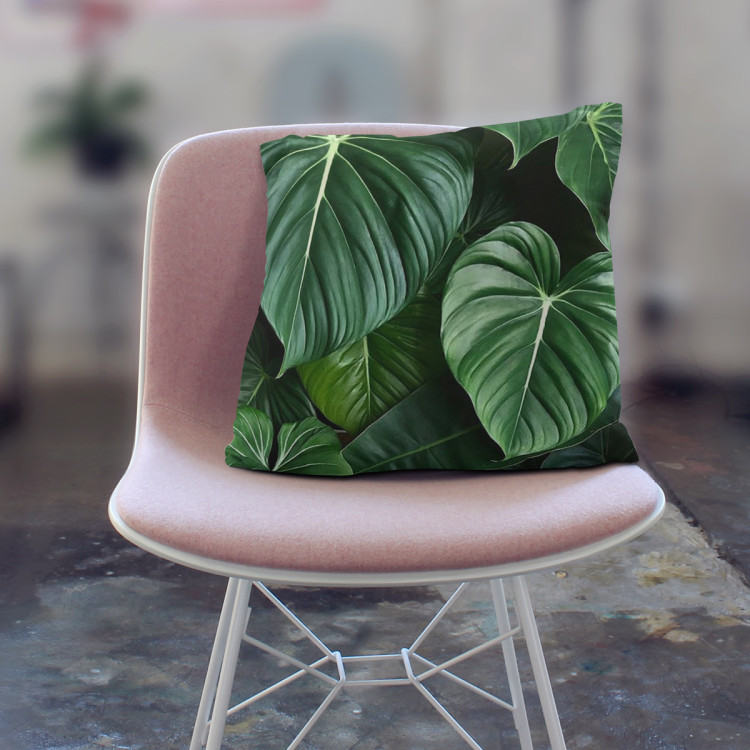 Decorative Microfiber Pillow Philodendron gloriosum - exotic plants with rich detailing cushions 146841 additionalImage 5