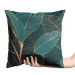 Decorative Velor Pillow Noble ficus - a botanical glamour composition with gold pattern 147041 additionalThumb 2