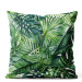 Decorative Velor Pillow Green corner - leaves of various shapes, shown on a white background 147241