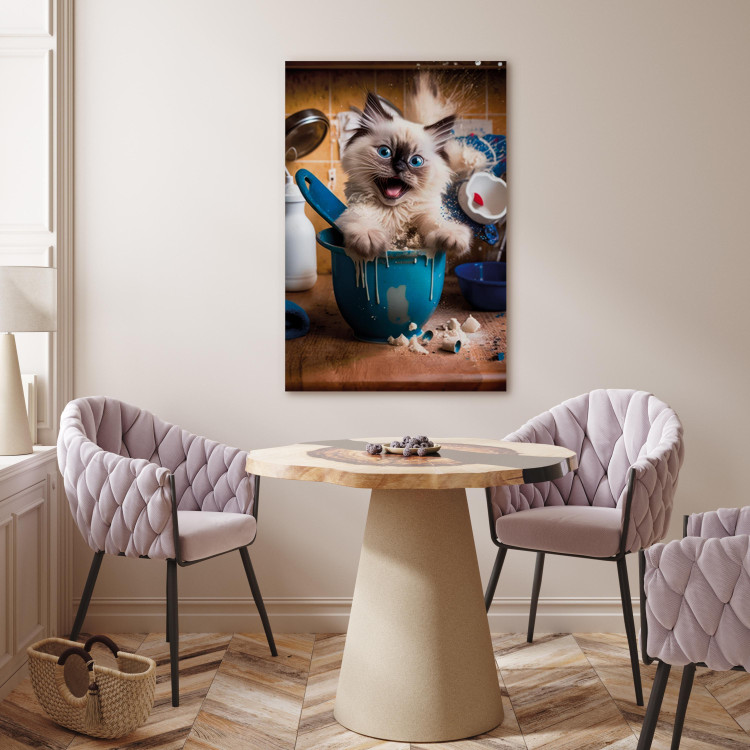 Canvas AI Ragdoll Cat - Fluffy Animal While Playing in the Kitchen - Vertical 150141 additionalImage 3