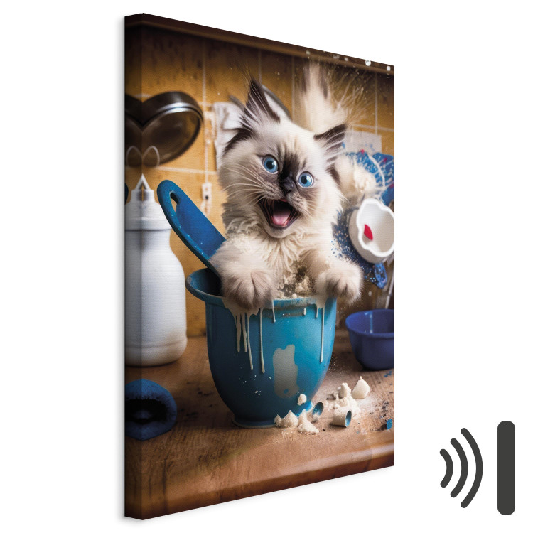 Canvas AI Ragdoll Cat - Fluffy Animal While Playing in the Kitchen - Vertical 150141 additionalImage 8