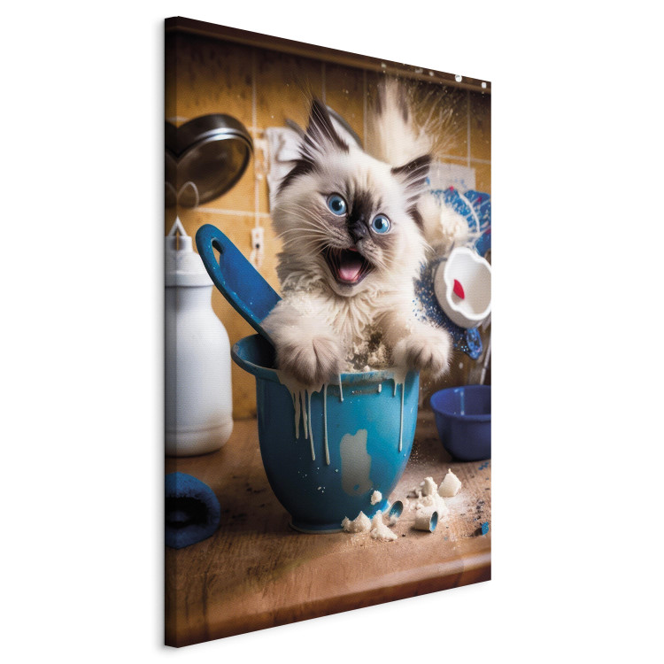 Canvas AI Ragdoll Cat - Fluffy Animal While Playing in the Kitchen - Vertical 150141 additionalImage 2