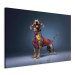 Canvas Print AI Dachshund Dog - Smiling Animal in Colorful Disguise - Horizontal 150241 additionalThumb 2